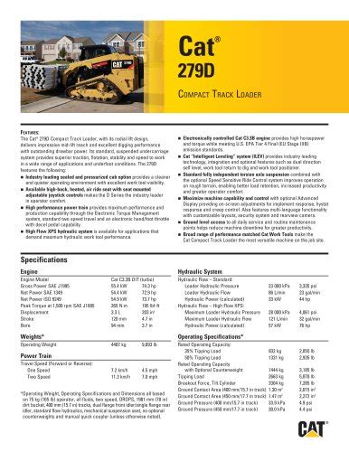 cat skid steer 279d specs|cat 279d owners manual.